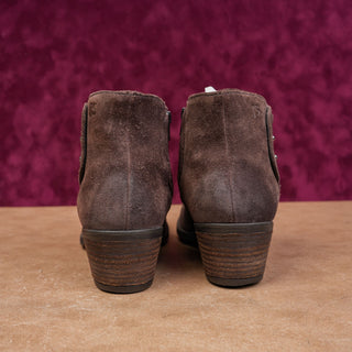 Josef Seibel Women Daphne Brown Western Suede Zip Stud Boots sz 9-9.5US EUR40