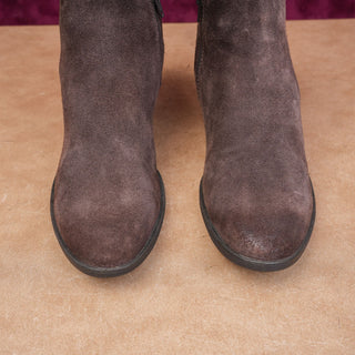 Josef Seibel Women Daphne Brown Western Suede Zip Stud Boots sz 9-9.5US EUR40
