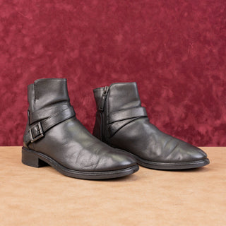 Aquatalia Women Bree Black Weatherproof Leather Dressy Office Boots Size 7.5