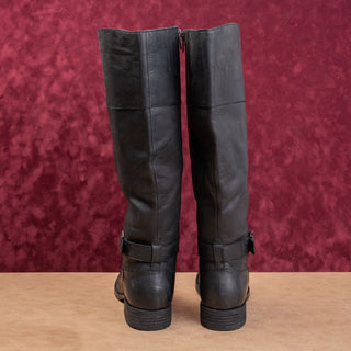Born Women Braydon II Black Leather Zip Wide Calf Riding Equestrian Boots sz 11