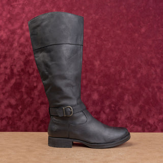 Born Women Braydon II Black Leather Zip Wide Calf Riding Equestrian Boots sz 11