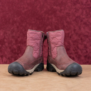 Keen Women Betty Burgundy leather Zip Waterproof Winter Boots sz 6