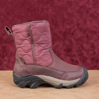 Keen Women Betty Burgundy leather Zip Waterproof Winter Boots sz 6