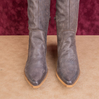 Free People Women Brown Leather Classic Western Pointy toe Boots 8.5US EUR 38.5