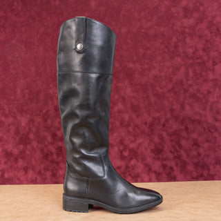 Sam Edelman Wmn Drina Black Leather Fashion Equestrian Riding Knee Boots sz 6.5M