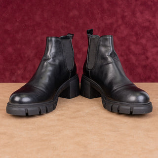 Steve Madden Women Howler Faux Leather Festival Party Chelsea Lug Boots sz 10