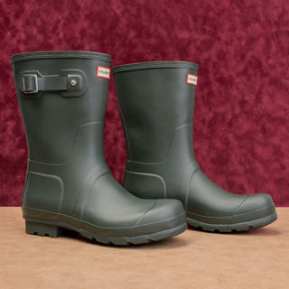 Hunter Men Original Short Green Farm Wellies Rubber Rain Boots 11US EUR44