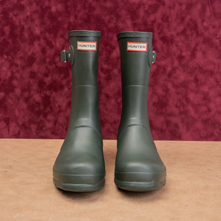 Hunter Men Original Short Green Farm Wellies Rubber Rain Boots 11US EUR44