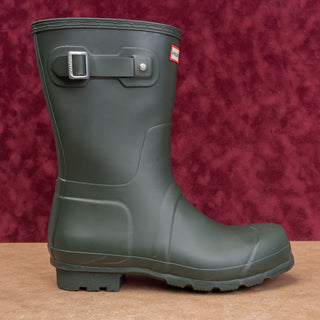 Hunter Men Original Short Green Farm Wellies Rubber Rain Boots 11US EUR44