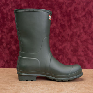 Hunter Men Original Short Green Farm Wellies Rubber Rain Boots 11US EUR44
