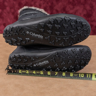 Columbia Women Minx III Mid Pac Black Fabric Waterproof Mid Calf Boots sz 11