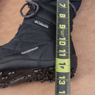Columbia Women Minx III Mid Pac Black Fabric Waterproof Mid Calf Boots sz 11