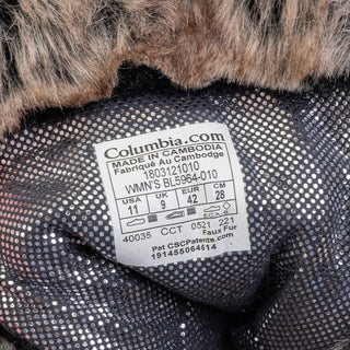 Columbia Women Minx III Mid Pac Black Fabric Waterproof Mid Calf Boots sz 11