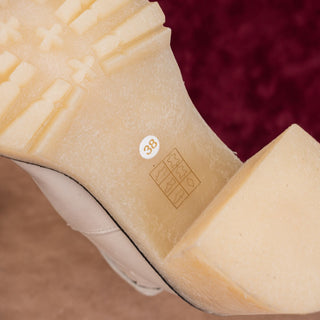Free People Women Cutout Summer Cream Leather Platform Boots 8US EUR38