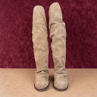 Free People Women Elle Slouch Retro Tall Brown Suede Knee Boots sz 9.5 EUR 39.5
