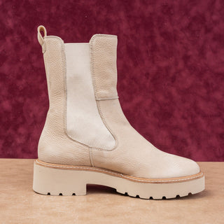 Paul Green Women James Beige Leather Festival Fashion Chelsea Boots 6.5US AUS 4