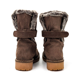 Pajar Canada Women Faux Shearling Brown Leather Snow Winter Boots 9-9.5US EUR40