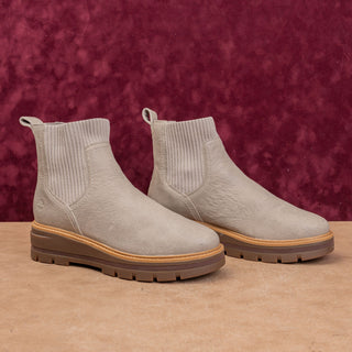 Timberland Women Valley Grey Leather Slip on Ankle Classic Chelsea Boots sz 8.5