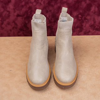 Timberland Women Valley Grey Leather Slip on Ankle Classic Chelsea Boots sz 8.5