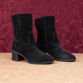 Steve Madden Women Romney Black Leather Western Festival Pull On Boots sz 8.5