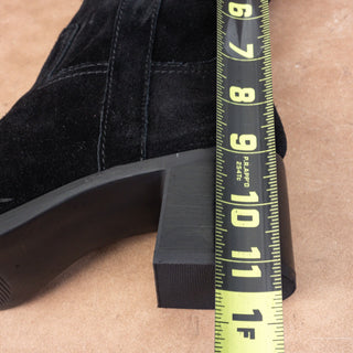 Steve Madden Women Romney Black Leather Western Festival Pull On Boots sz 8.5