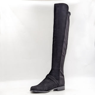 Stuart Weitzman Women Stella 5050 Black Suede Over The Knee Buckle Boots size 9