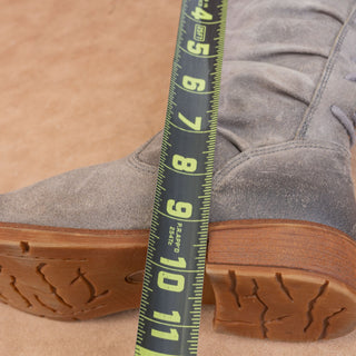 Sofft Women Sharnell Low Distress Grey Suede Back Lace-up Mid Calf boots sz 7