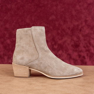 rag&bone Women Icons Taupe Suede Western Zip Ankle Boots sz 7US EUR 37.5