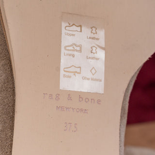 rag&bone Women Icons Taupe Suede Western Zip Ankle Boots sz 7US EUR 37.5