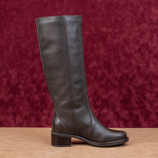 La Canadienne Women Bingo Brown Leather Waterproof Riding Slip Knee Boots sz 5