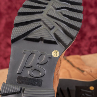 Paul Green Women Newbury Brown Grain Nubuck Combat Boots sz 10US Austrian 7.5