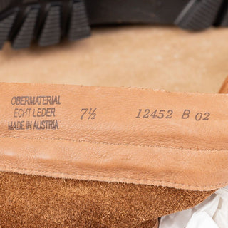 Paul Green Women Newbury Brown Grain Nubuck Combat Boots sz 10US Austrian 7.5