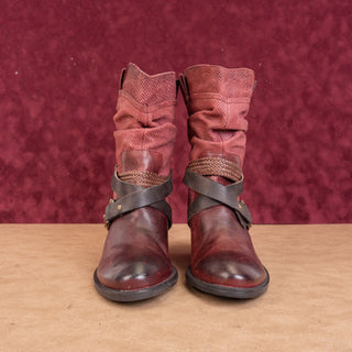 OTBT Women Hay Ride Distressed  Leather Western Cowboy Boots size 6.5