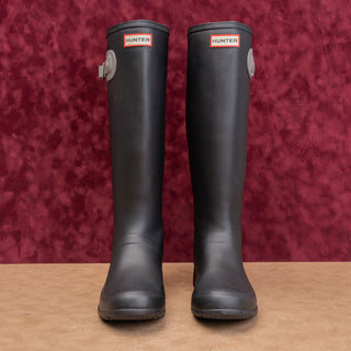 Hunter Women Original Tour Festival Black Wellies Rain Rubber Boots 9US EUR40