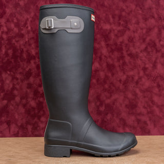 Hunter Women Original Tour Festival Black Wellies Rain Rubber Boots 9US EUR40