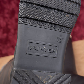 Hunter Women Original Tour Festival Black Wellies Rain Rubber Boots 9US EUR40