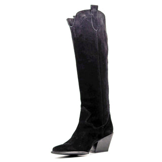 Zigi Women Valeska Black Suede Western Cowboy Knee Boots size 9US EUR 39