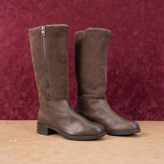 Coach Women Bailey Brown Leather Faux Shearling Riding Knee Boots 11US EUR41