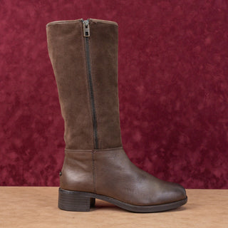 Coach Women Bailey Brown Leather Faux Shearling Riding Knee Boots 11US EUR41