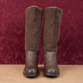 Coach Women Bailey Brown Leather Faux Shearling Riding Knee Boots 11US EUR41