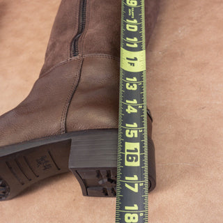 Coach Women Bailey Brown Leather Faux Shearling Riding Knee Boots 11US EUR41