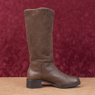 Coach Women Bailey Brown Leather Faux Shearling Riding Knee Boots 11US EUR41