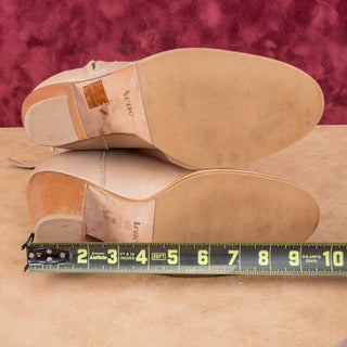 Acne Women Tan Natural Leather Zip Dress Round Ankle Boots 9-9.5US EUR40