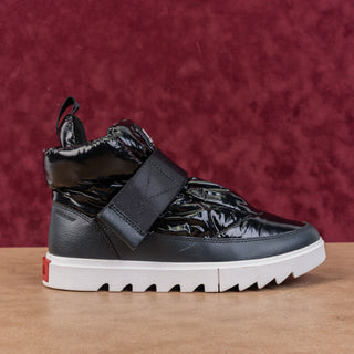 Sorel Women Joan Of Artic Next Lite Scrap Puffy Black Leather Ankle Boots sz 8