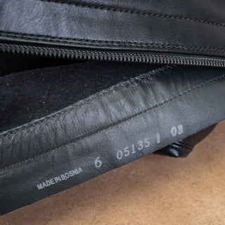 Paul Green Women Mil Black Leather Lug Sole Fashion Tall Boots sz 8.5US AUS 6