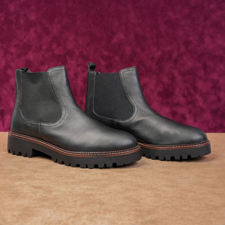 Caslon Women Miller Black Leather Water Resistant Chelsea Boots Sz 13