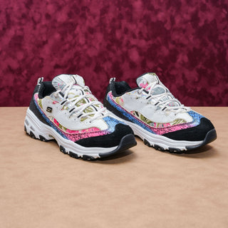 Skechers Women D'Lites Life Saver Black Pink Fashion Sneakers size 11