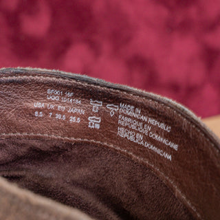 UGG Women Wright Brown Distress Suede Buckle Strap Ankle Boots sz 8.5