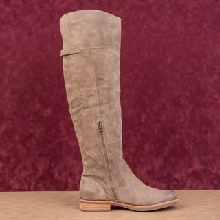 KORK-EASE Women Addison Taupe Distress Suede OTK Comfort Boots Sz 7.5