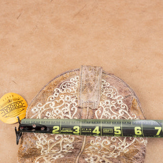 Corral Women Brown Crater Bone Embroidery Western Cowboy Boots sz 5.5